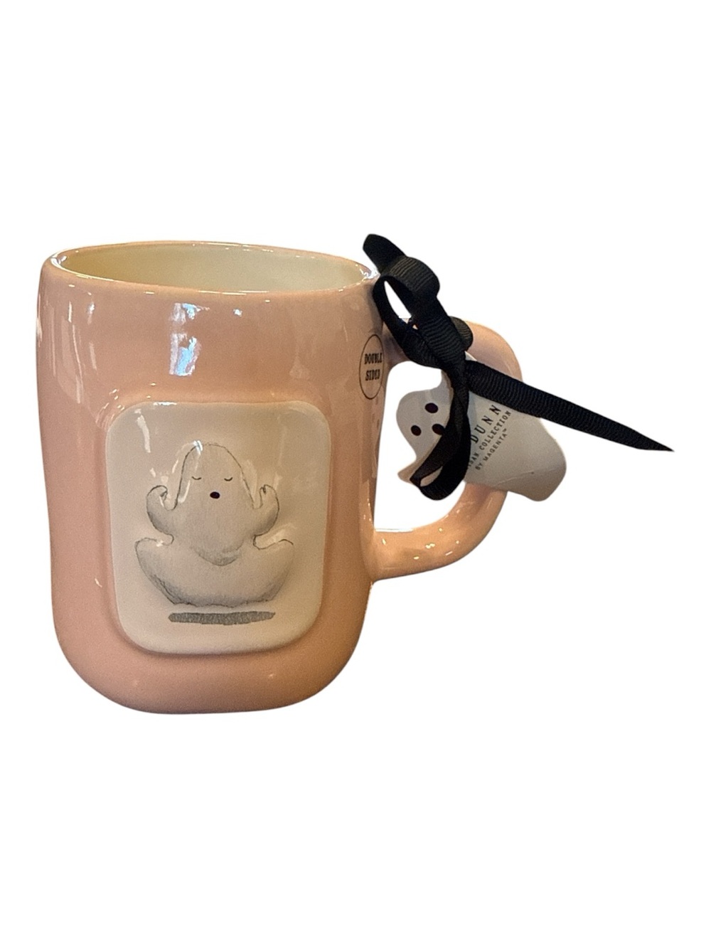 Rae Dunn Pink Ghost Ceramic Mug by Magenta